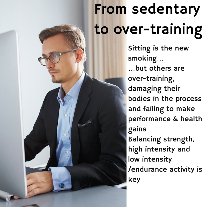 From sedentary to over-training